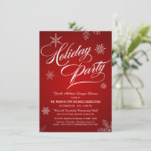 休日の利点の募金活動の赤く白い雪片 招待状 (スタンド正面)