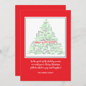 休日の単語グリーティングカード シーズンカード (正面/裏面)