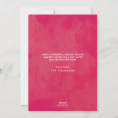 休日の原稿の写真カードの最も幸せなばら色の金ゴールド シーズンカード (裏面)