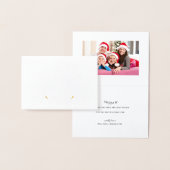 休日の喜びのクリスマスのオーナメントの旗%PIPE%の金ゴールド 箔カード (ディスプレー)