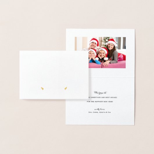 休日の喜びのクリスマスのオーナメントの旗%PIPE%の金ゴールド 箔カード (ディスプレー)