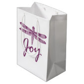 休日の喜びの紫色のトンボ ミディアムペーパーバッグ (裏面アングル)