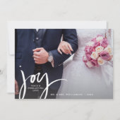 休日の喜びの結婚式の写真のコラージュは感謝していし、 シーズンカード (正面)