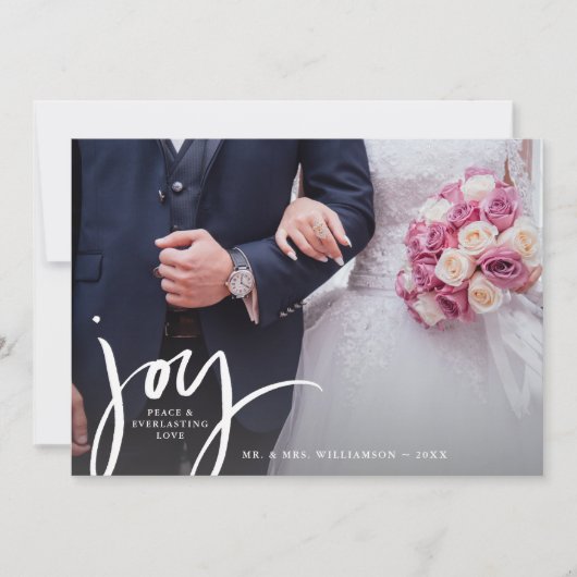 休日の喜びの結婚式の写真のコラージュは感謝していし、 シーズンカード (正面)