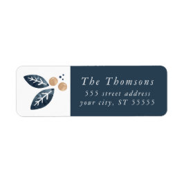 休日の喜び-差出人住所ラベル ラベル