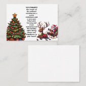 休日の喜び:楽しいクリスマスと幸せな新年 名刺 (正面/裏面)