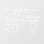 休日の営業時間のお知らせ ウィンドウサイン (シート)