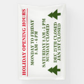 休日の営業時間屋外ビジネスのバナー記号 横断幕 (縦)