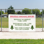 休日の営業時間屋外ビジネスのバナー記号 横断幕 (インサイチュ)