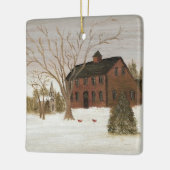 休日の国のクリスマスのための家 セラミックオーナメント (左)