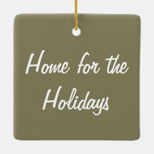 休日の国のクリスマスのための家 セラミックオーナメント (裏面)