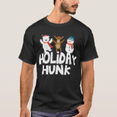 休日の大きな塊のおもしろいなクリスマスの休日のTシャツ Tシャツ (正面)