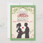 休日の妊娠の発表(禿げた人) シーズンカード (正面)