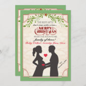 休日の妊娠の発表(禿げた人) シーズンカード (正面/裏面)