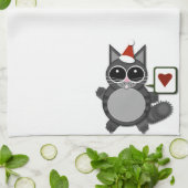 休日の子猫愛! キッチンタオル (折り畳み)