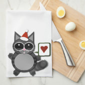 休日の子猫愛! キッチンタオル (四つ折り)