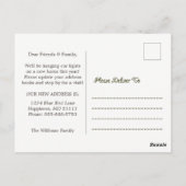 休日の家の新しい住所郵便はがき ポストカード (裏面)