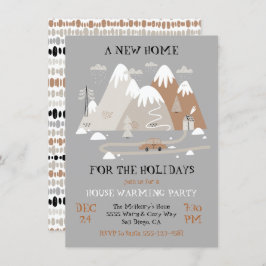 休日の家の温暖化パーティーの新しい家 招待状