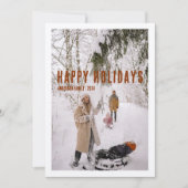 休日の家族向けの手作り紙の素朴なカード シーズンカード (正面)