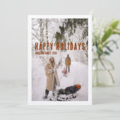 休日の家族向けの手作り紙の素朴なカード シーズンカード (スタンド正面)