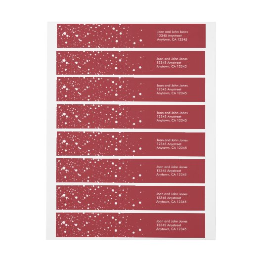 休日の封筒の覆いのステッカー、メリーおよび明るいです ラップアラウンド宛名ラベル (シート)