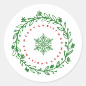 休日の封筒用シールまたはギフトラップシール ラウンドシール (正面)