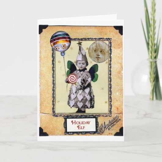 休日の小妖精や小人 シーズンカード (正面)