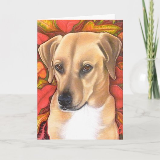 休日の小犬カード シーズンカード (正面)