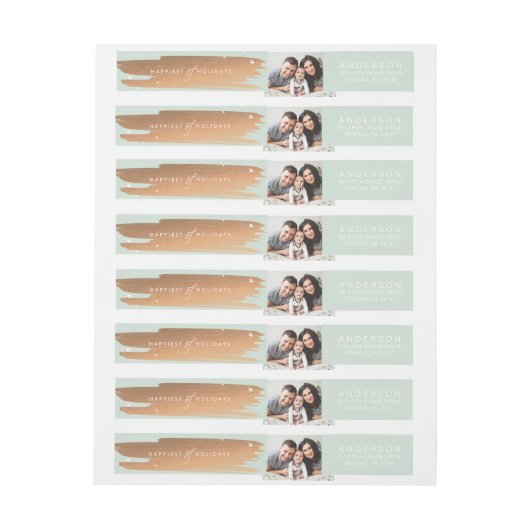 休日の差出人住所の覆いのラベルの最も幸せ ラップアラウンドラベル (シート)