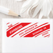 休日の差出人住所ラベル:キャンディーケーン ラベル (インサイチュ)