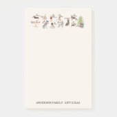 休日の帽子のスカーフのノートのクリスマスの12匹の犬 ポストイット (正面)