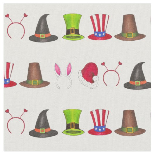 休日の帽子ハロウィーンイースタークリスマス7月4日 ファブリック (クローズアップ)