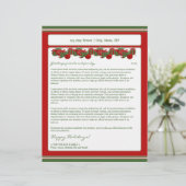 休日の年次時事通信レターヘッド: オーナメント レターヘッド (スタンド正面)