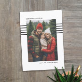 休日の幸せミニマル黒い縦写真 シーズンカード