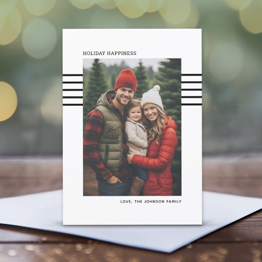 休日の幸せミニマル黒い縦写真 シーズンカード