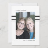 休日の幸せミニマル黒い縦写真 シーズンカード (正面)