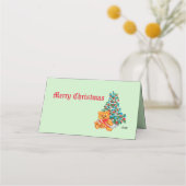 休日の座席表：クリスマスの愛 プレイスカード (裏面)