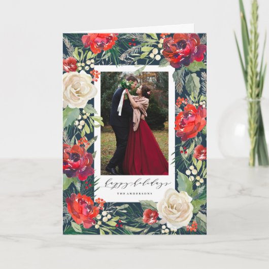 休日の庭の挨拶状 シーズンカード (正面)