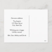 休日の引越しのお知らせはがき シーズンポストカード (裏面)