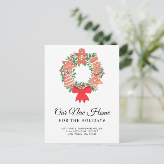 休日の引越しの新しい家 案内ポストカード (スタンド正面)