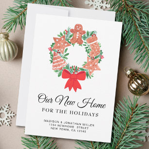 休日の引越しの新しい家 案内状