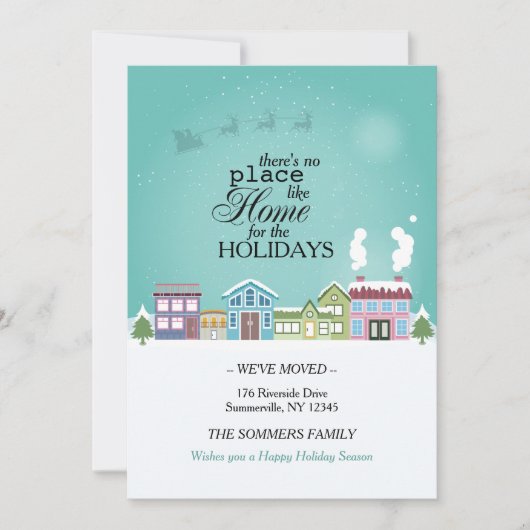 休日の引越し告知 シーズンカード (正面)