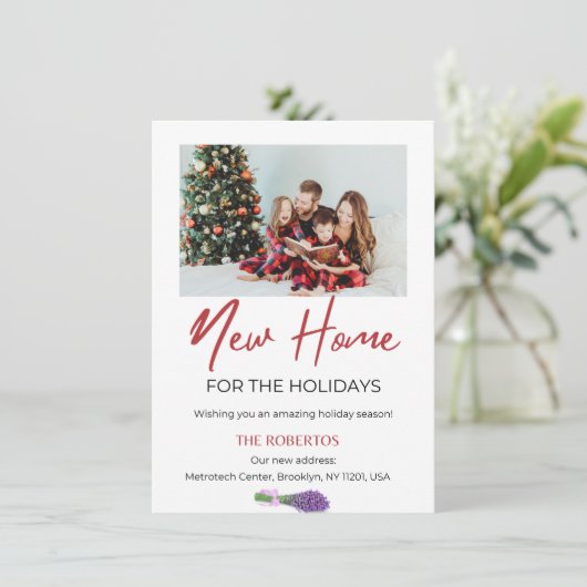 休日の引越し告知 |休暇のための新しいホーム 招待状 (スタンド正面)