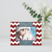 休日の応援のシェブロンの写真の休日 シーズンポストカード (スタンド正面)