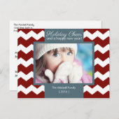 休日の応援のシェブロンの写真の休日 シーズンポストカード (正面/裏面)