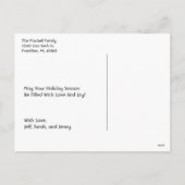 休日の応援のシェブロンの写真の休日 シーズンポストカード (裏面)