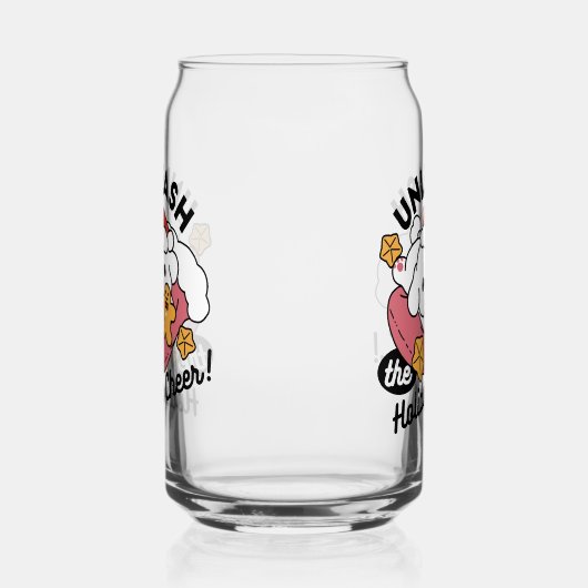 休日の応援を解放する – かわいい犬のクリスマス ガラス缶 (右)