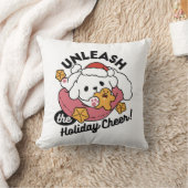 休日の応援を解放する – かわいい犬のクリスマス クッション (ブランケット)