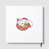 休日の応援を解放する – かわいい犬のクリスマス ゲストブック (裏面)