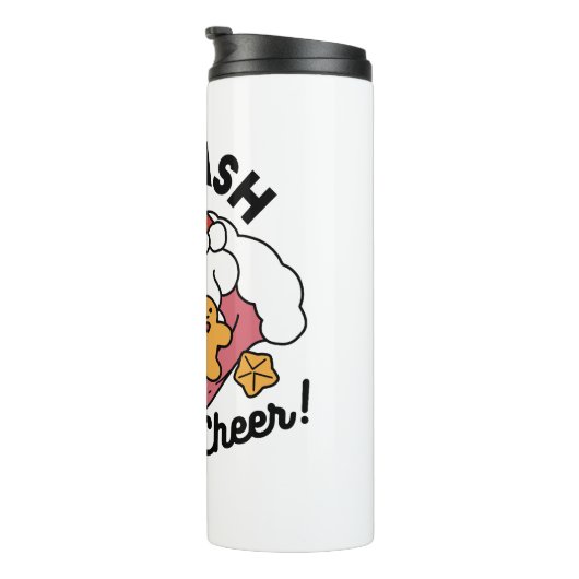 休日の応援を解放する – かわいい犬のクリスマス タンブラー (回転右)